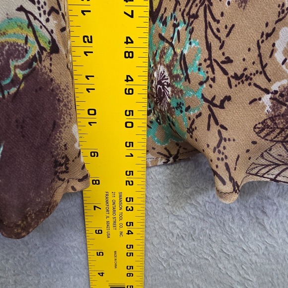 Style & Co Maxi Dress Womens Plus 22W Brown Floral Boho Fairycore Butterfly - Picture 13 of 16